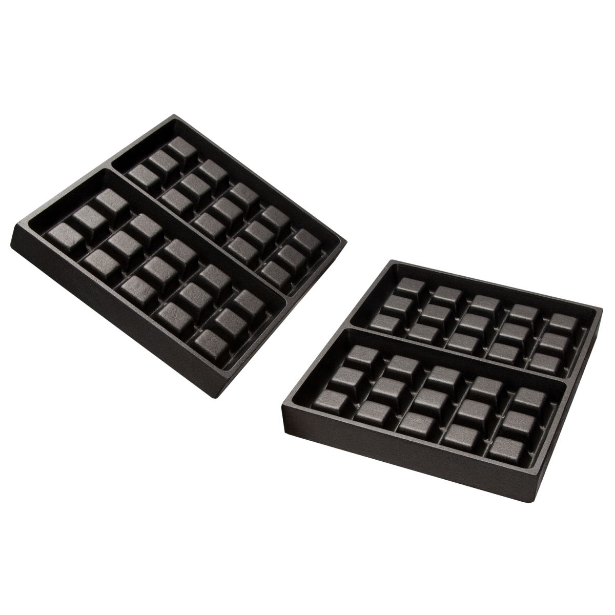 Neumärker Brüsseler Waffel Backplattensatz 18x23x5 cm (BxTxH); schwarz; 2 Stück / Pack