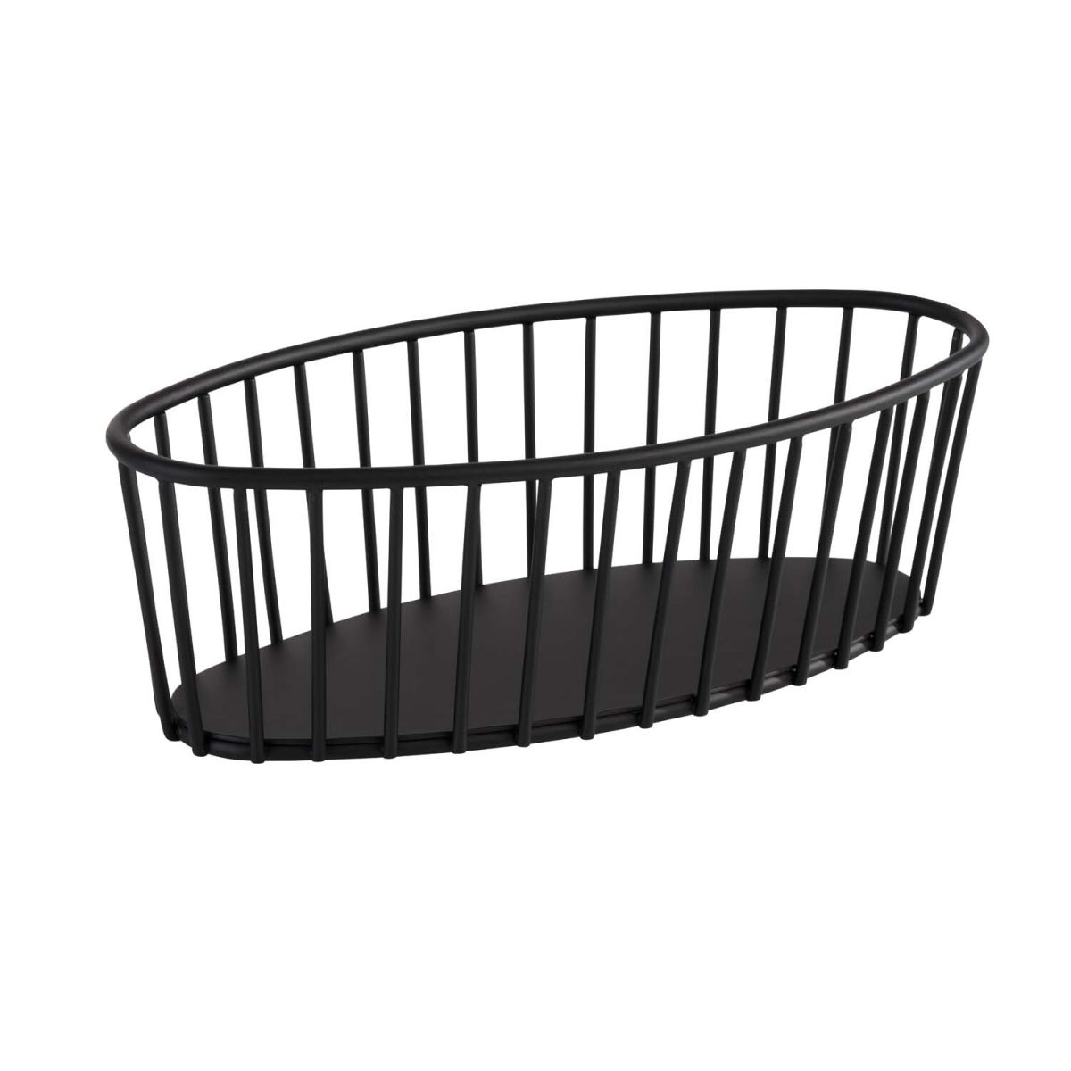 APS Korb URBAN, Metall, oval 21x10x6.5 cm (LxBxH); schwarz; rechteckig