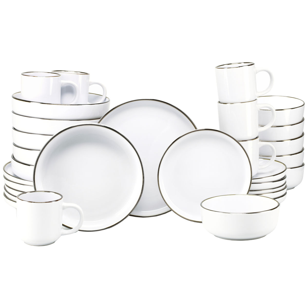 Nordic Festive - Servizio combinato 30 pezzi CreaTable; bianco