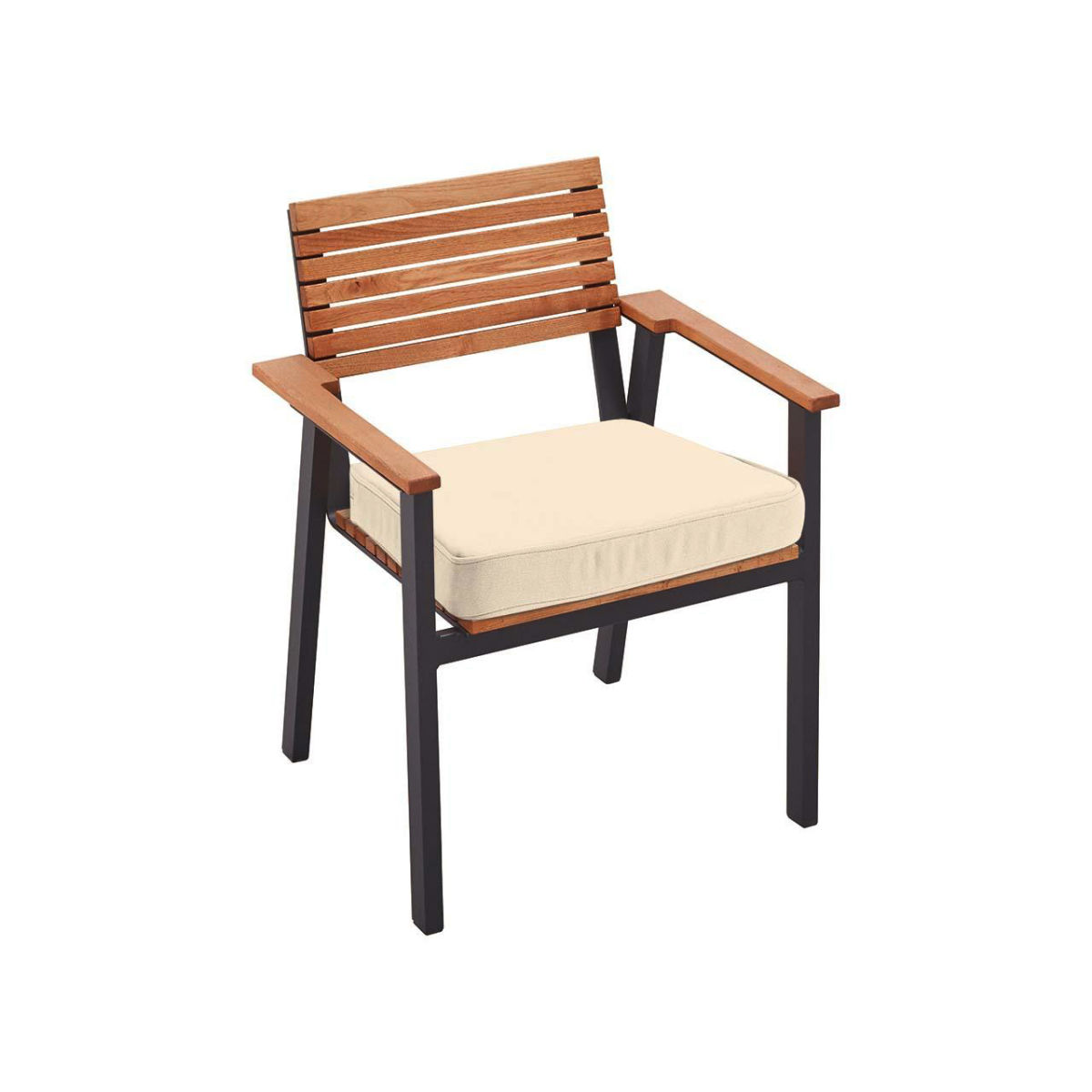 Rondo Auflage für Gartensessel 'Sassa', Bezug aus Polyester 45x42x6 cm (BxLxH); natur