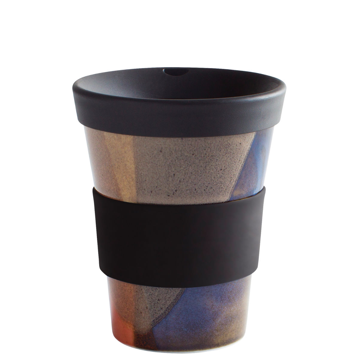 Kahla Becher + Trinkdeckel + Banderole cupit 420 ml, 11.4 cm (H); mehrfarbig; rund