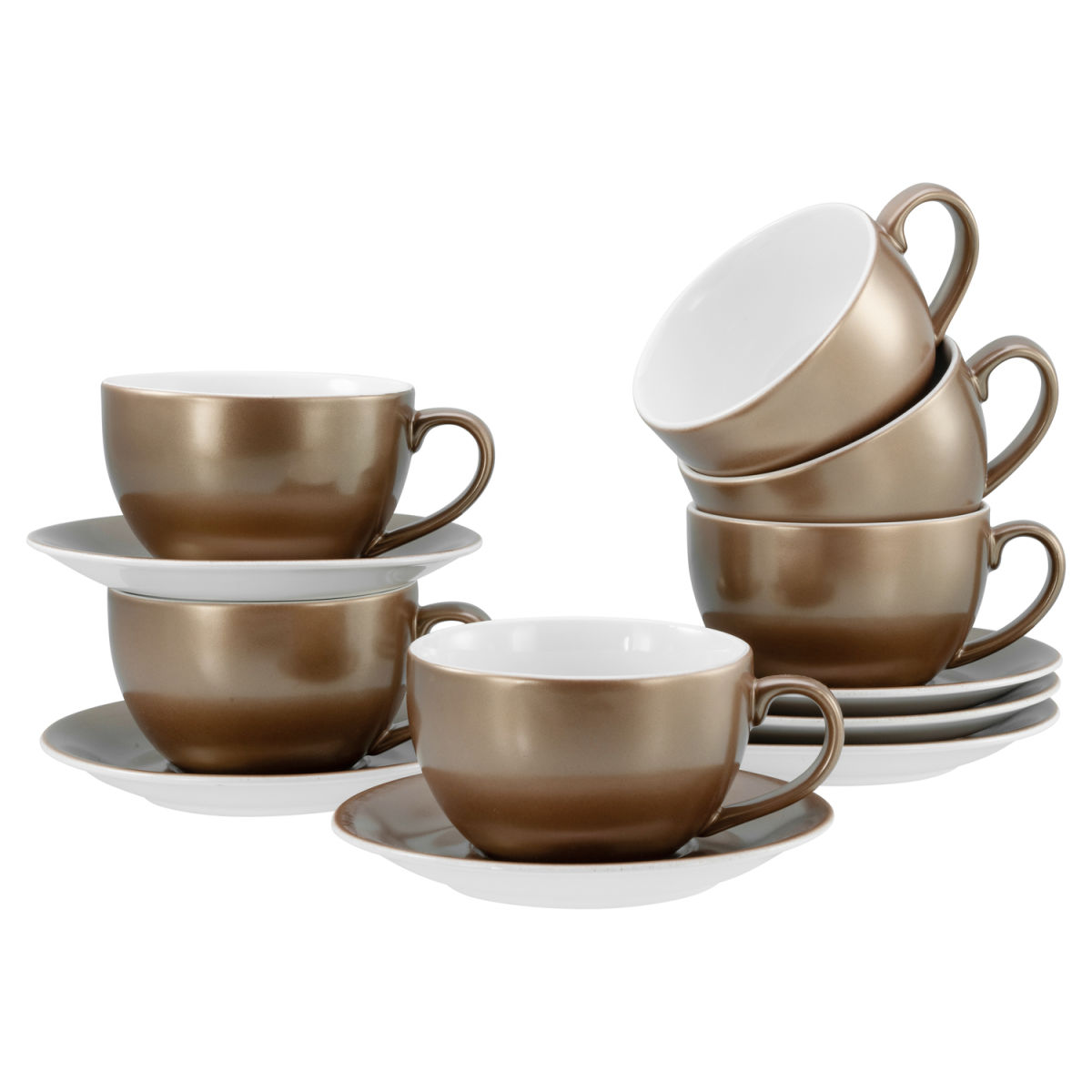 CreaTable Golden Days - Cappuccino Set 12-tlg weiß