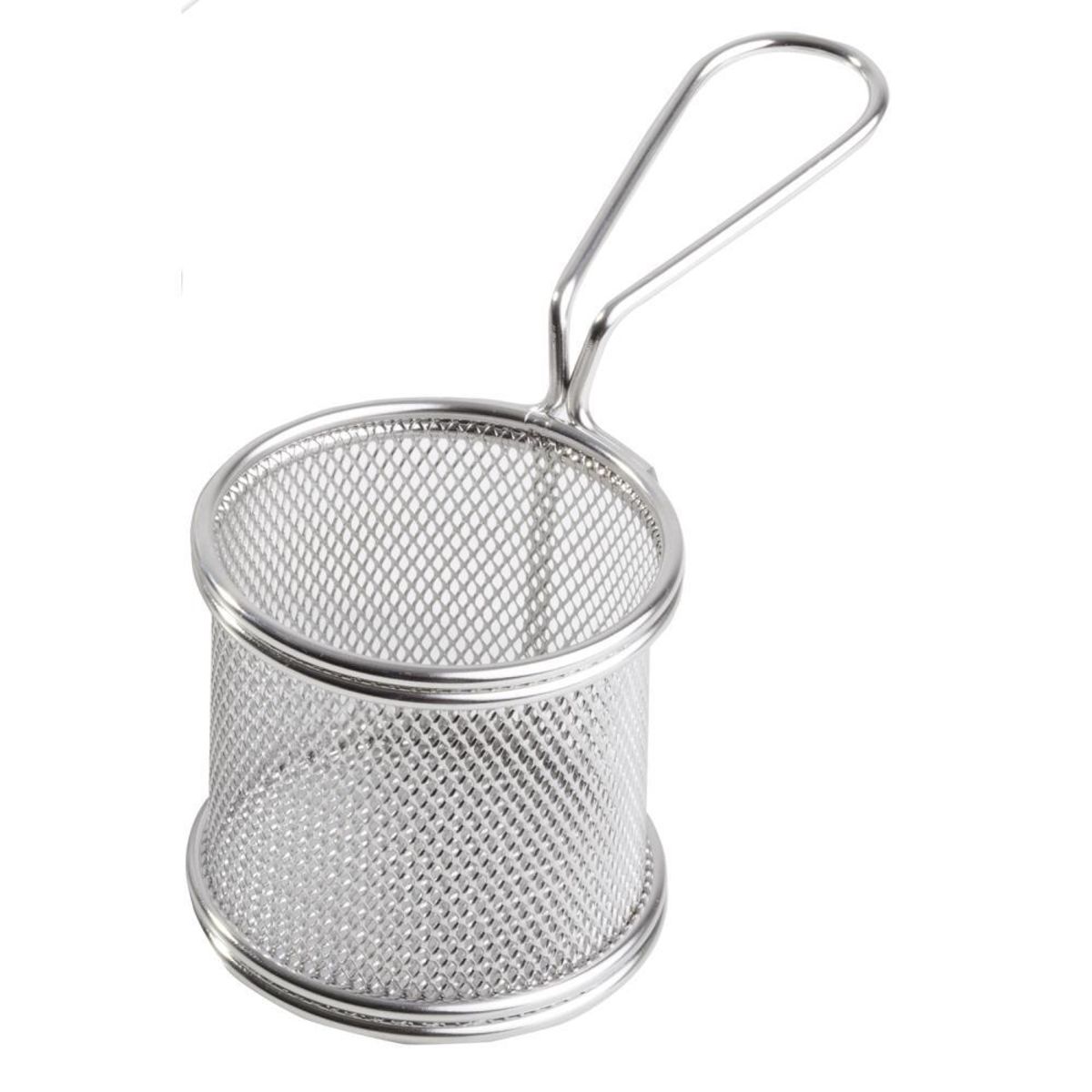 APS Servier-Frittierkorb SNACKHOLDER, Edelstahl, rund 8x8x8x11 cm (LxBxØxH); silber; rund