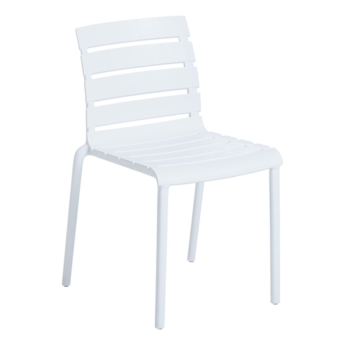 KETTLER Stapelstuhl PONZA aus Kunststoff 47x55x78 cm (BxTxH); Sitz weiß, Gestell weiß; 4 Stück / Pack