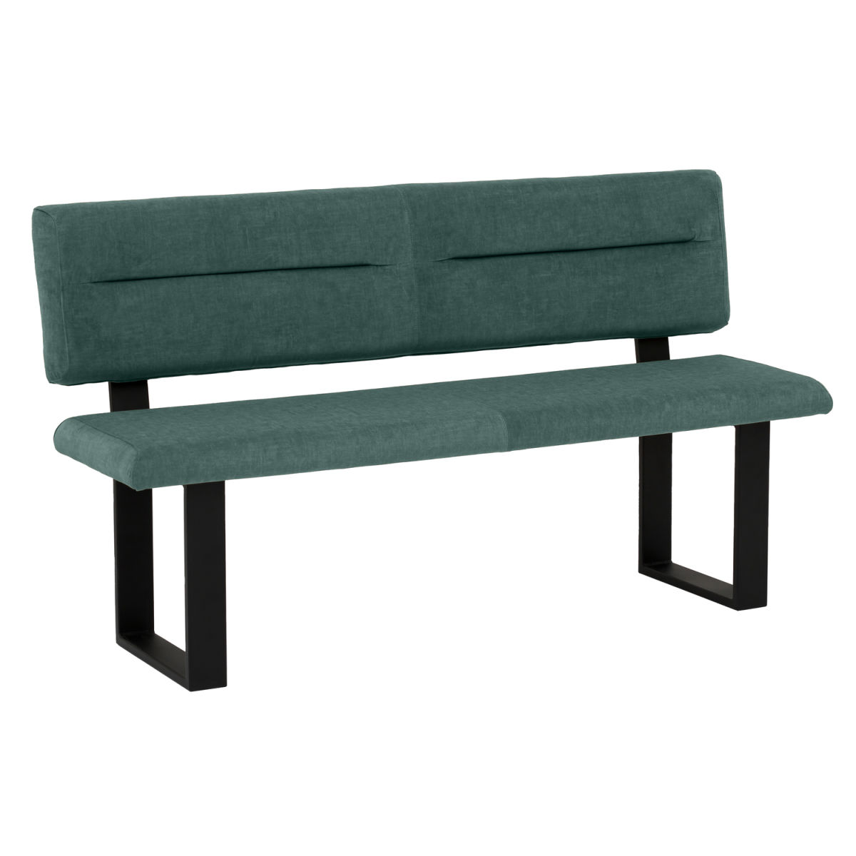 Mayer Sitzmöbel Sitzbank 4133 160x60x91 cm (BxTxH); Sitz petrol, Gestell schwarz