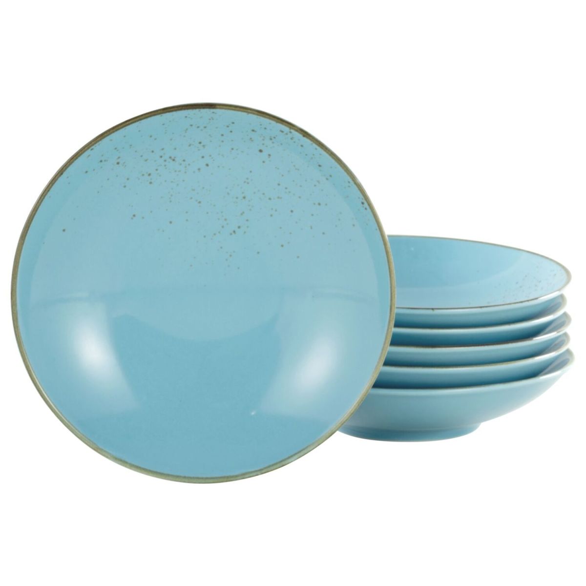 CreaTable Nature Collection - Suppenteller 6-tlg 450 ml, 22x5 cm (ØxH); blau; rund; 6 Stück / Pack