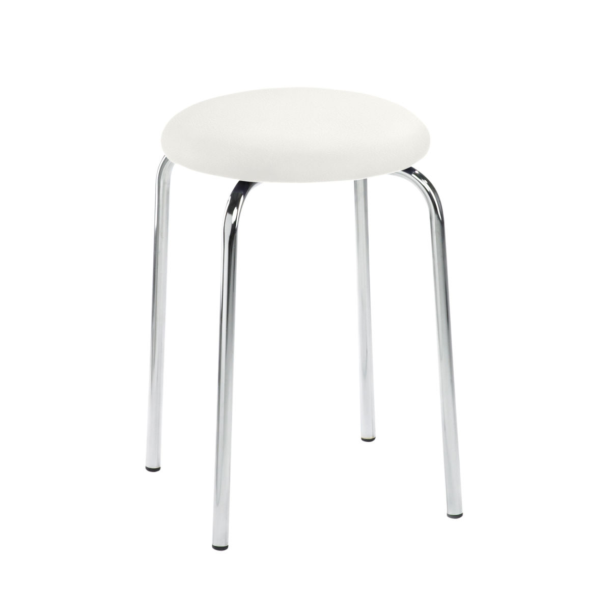 Mayer Sitzmöbel Praktischer Universalhocker, Vierfuß, Bezug Kunstleder 48x48x48 cm (BxTxH); Sitz kaltweiß