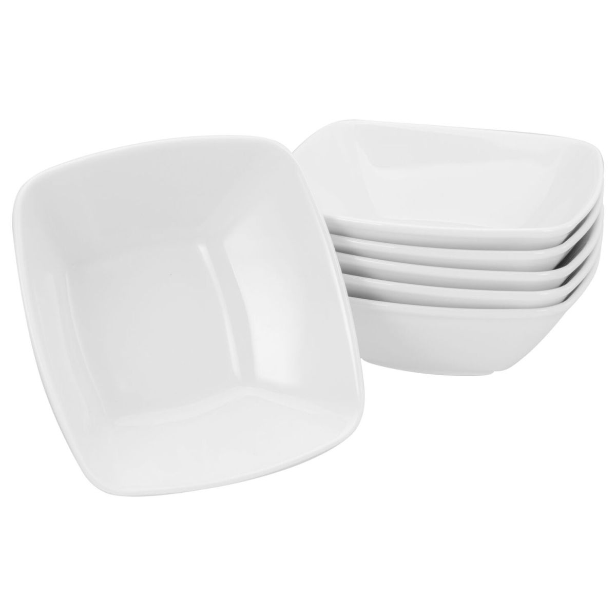 Victoria WEISS - Set di 6 ciotole CreaTable; 200 ml, 13x13x13x4.5 cm (LxLxØxH); bianco; quadrata; 6 pz. / Pacco