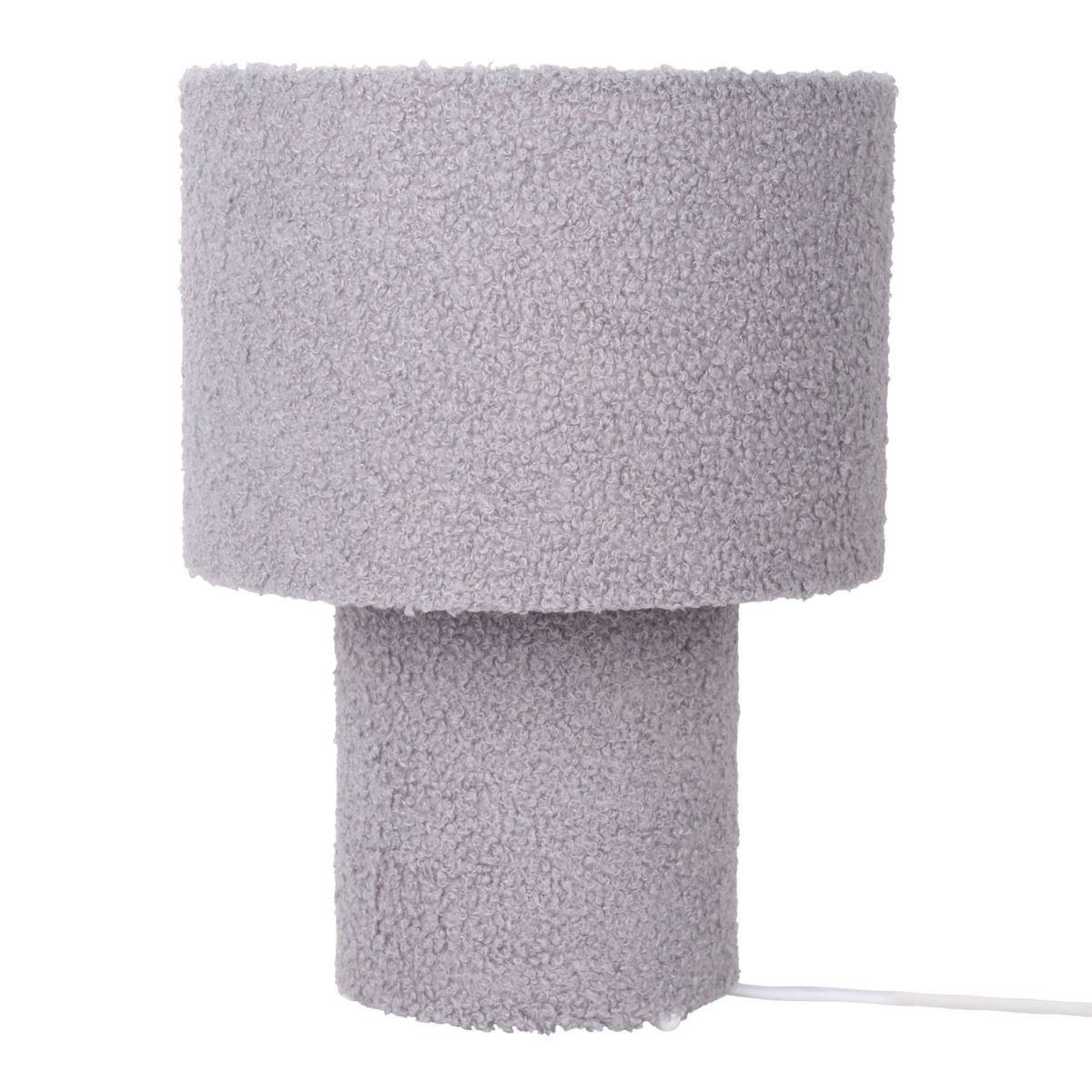 NÄVE Leuchten Tischleuchte FLUFFY 23x23x23x31 cm (LxBxØxH); grau; Gestell grau
