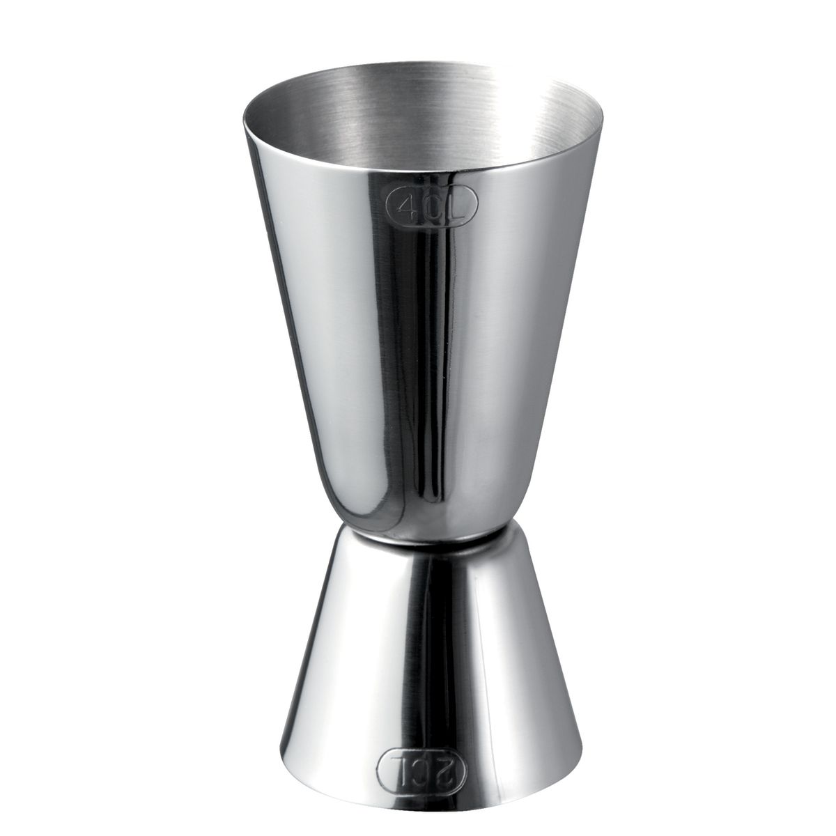 APS Mätglas / jigger; 40 ml, 4x8.5 cm (ØxH); Silverfärg