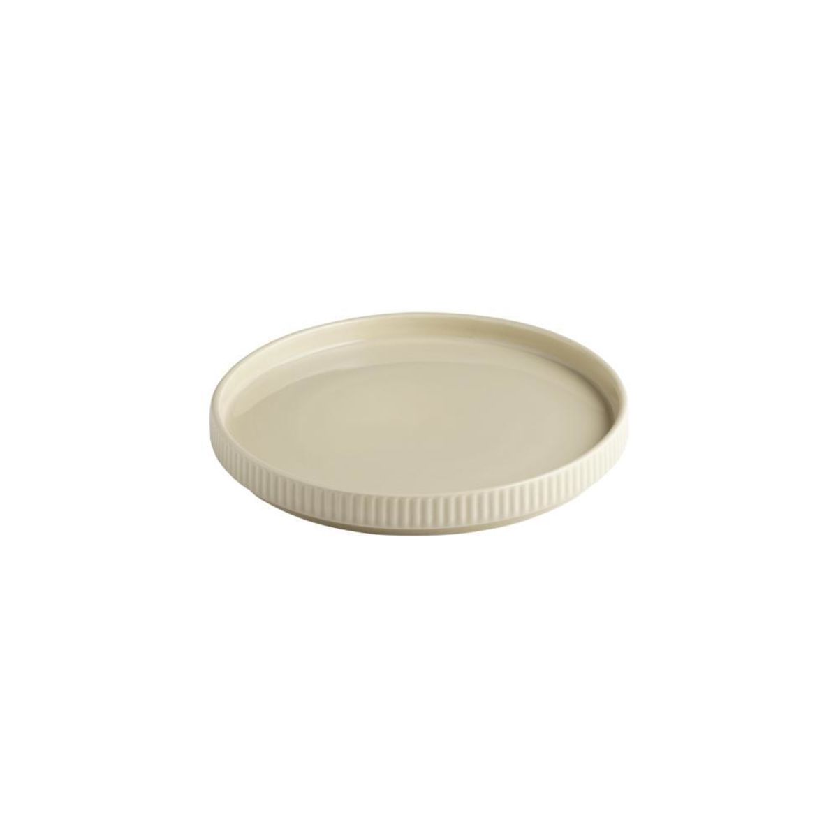 APS Teller -THE GRID-; 20x20x2.5 cm (LxBxH); beige; rund; 6 Stück / Pack