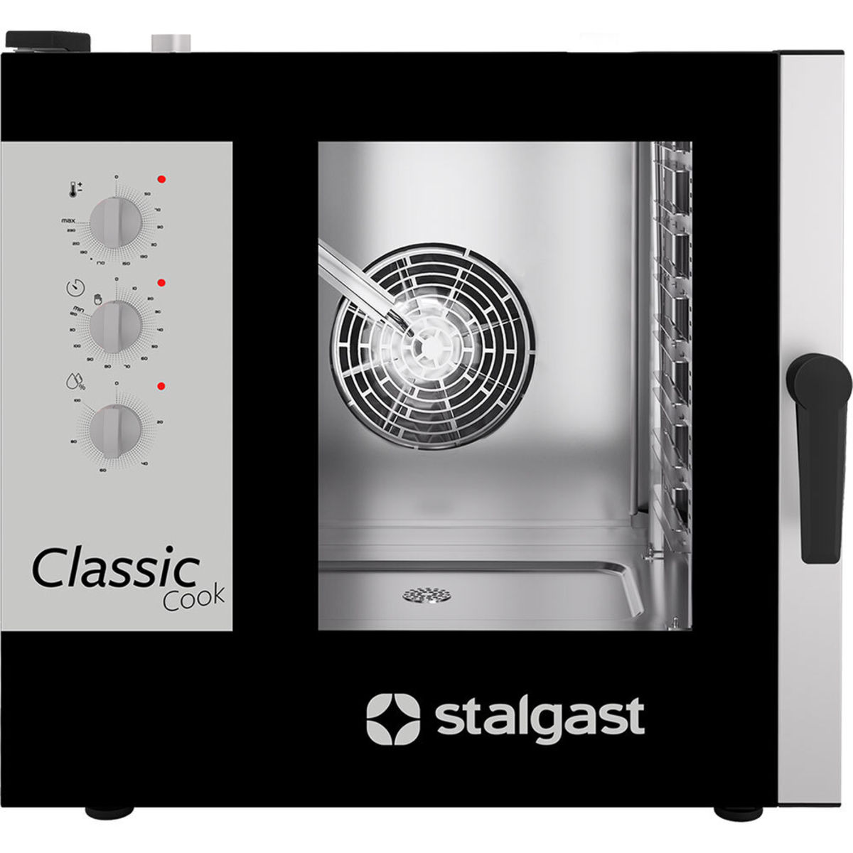 Stalgast Kombidämpfer ClassicCook, 7x GN1/1, Elektro 79x83 cm (BxH); schwarz/silber