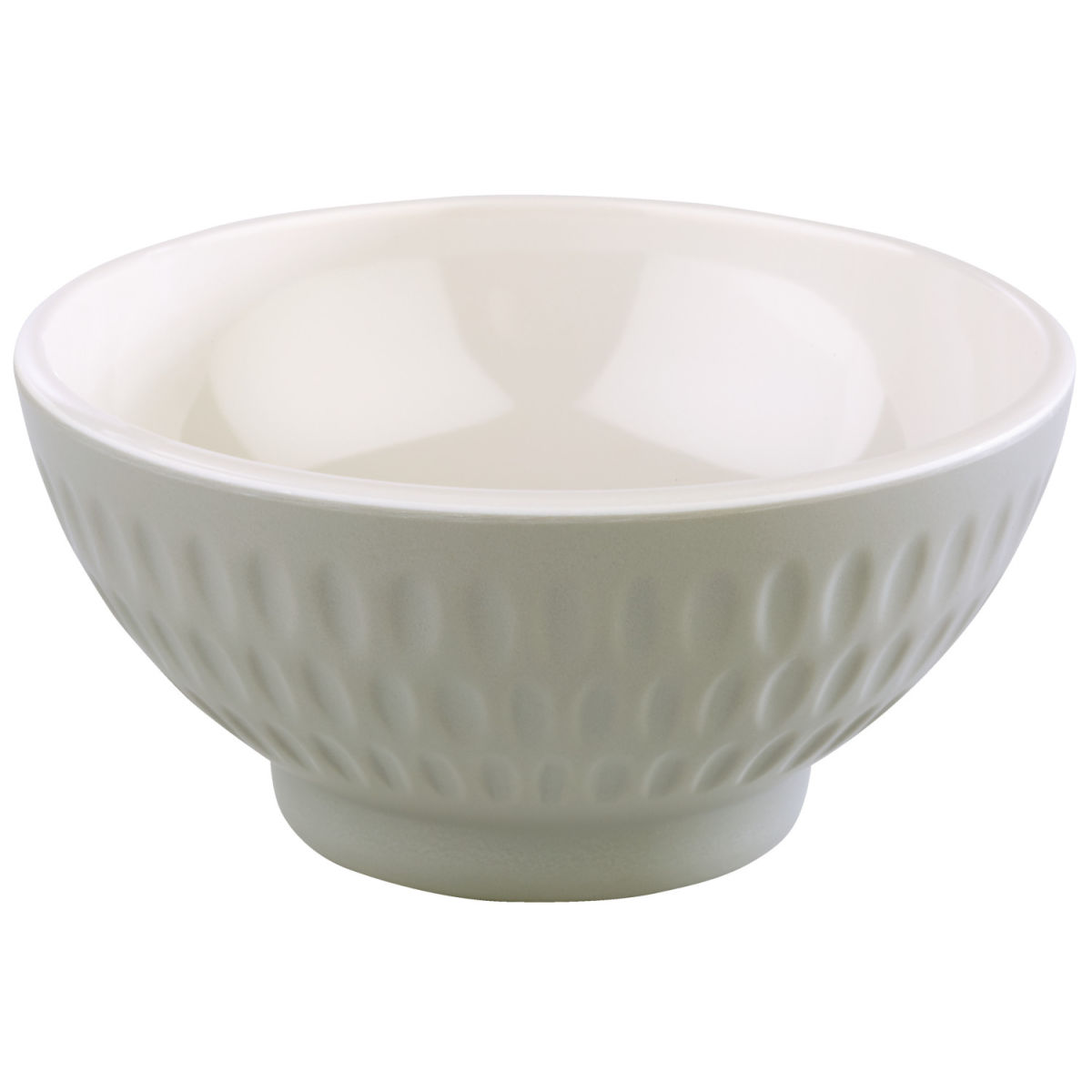 APS Schale ASIA PLUS, Melamin 1100 ml, 20x20x20x8 cm (LxBxØxH); grau/weiß; rund
