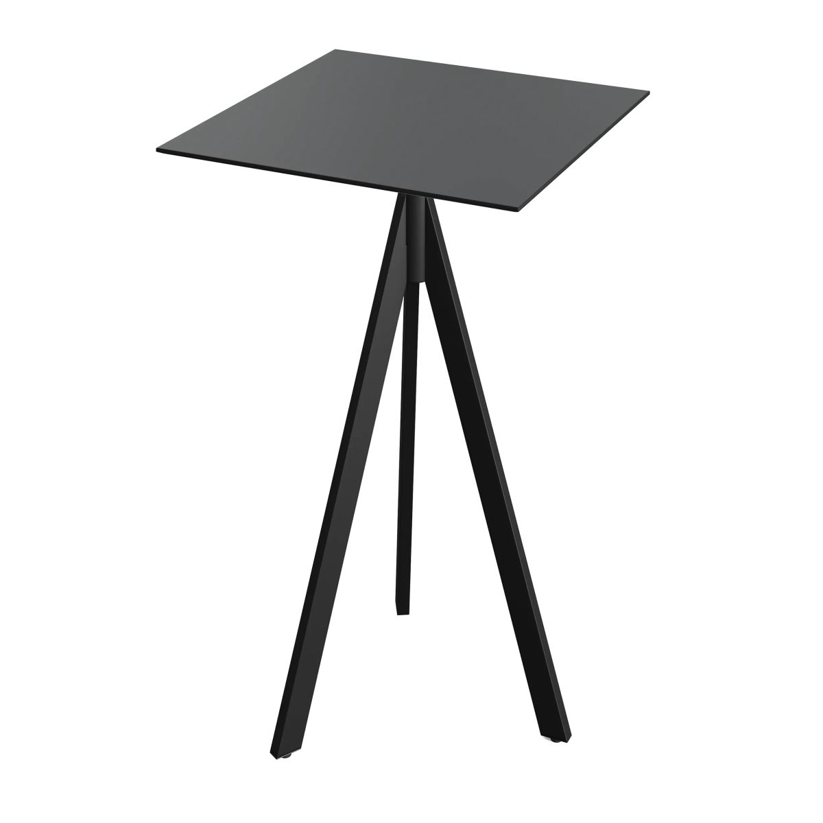 Feros Infinity Tripod Stehtisch frame + HPL 70x70 cm 70x70x110 cm (LxBxH); schwarz; quadratisch