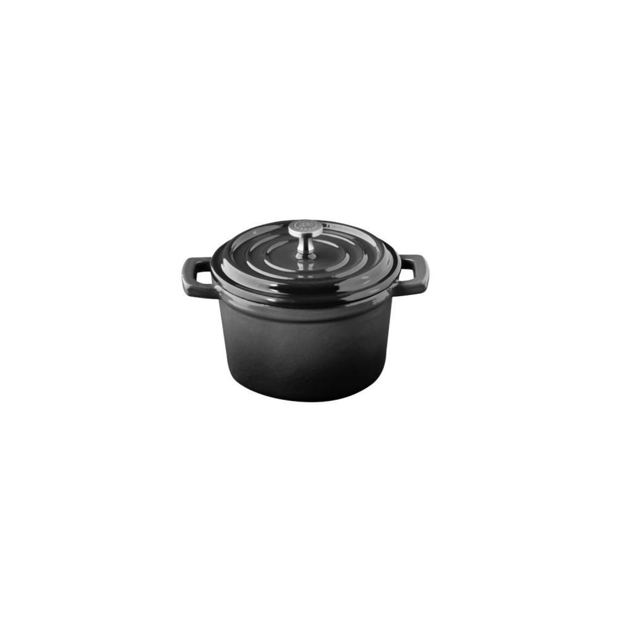 APS Mini-Topf mit Deckel -5 STARS-; 11x11x6.5 cm (LxBxH); grau