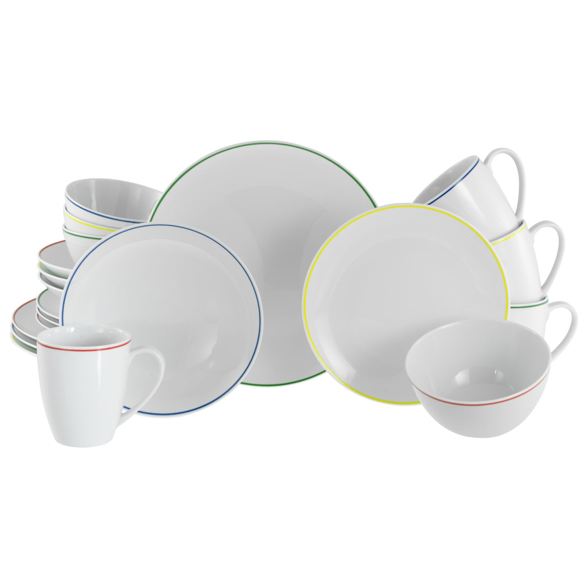 CreaTable Luna Color Line - Kombiservice 20-tlg weiß