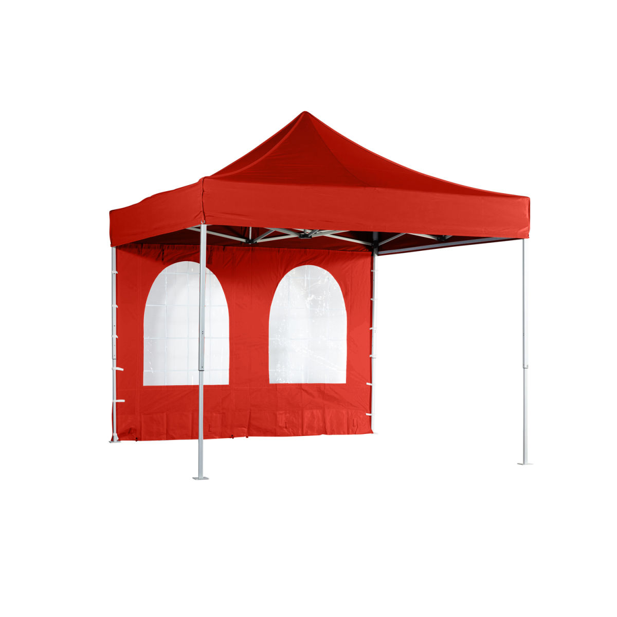 VeroTENT VeroTENT 6m Seitenwand mit Bogen-Fenster 600x205 cm (LxB); rot