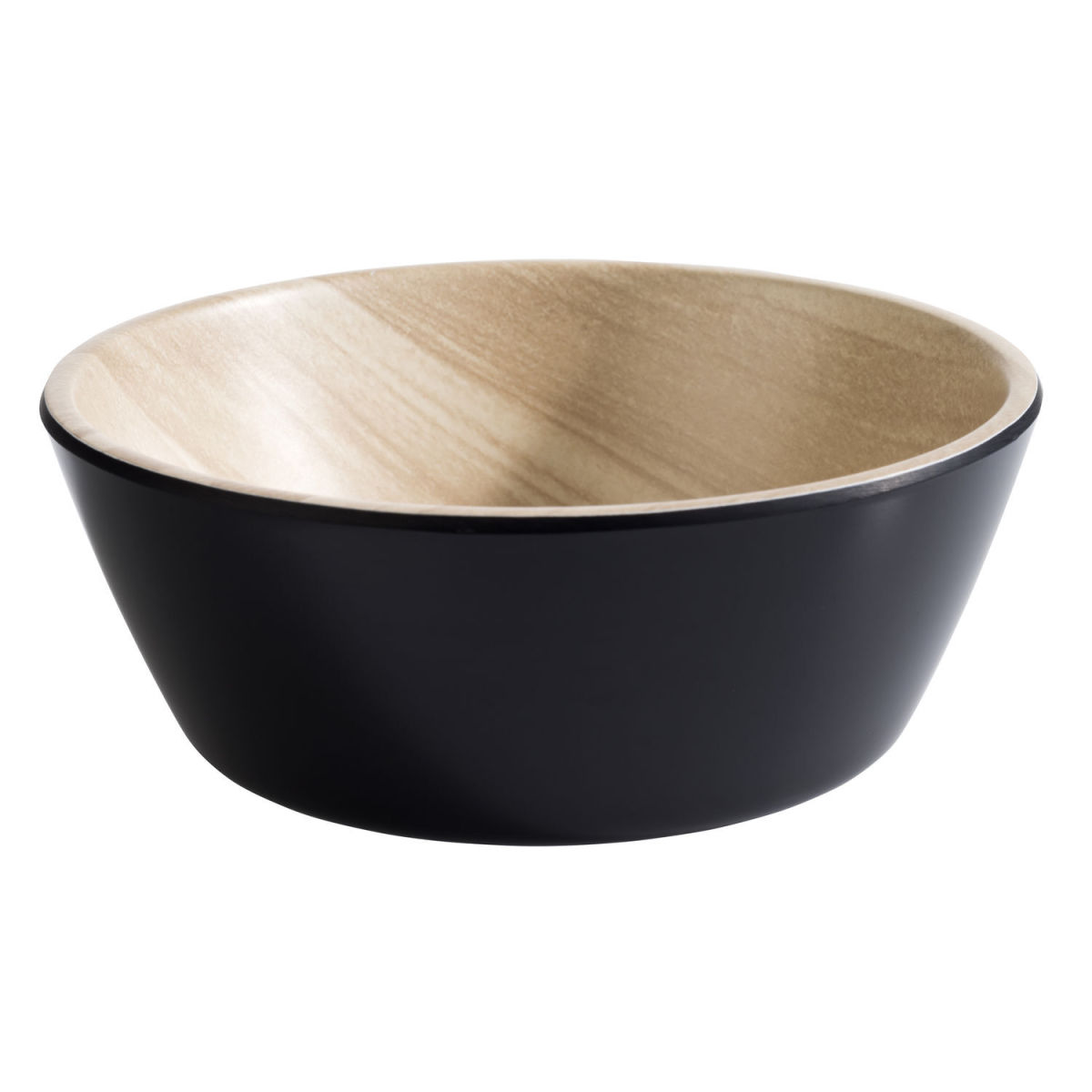 APS Schale FRIDA, Melamin, rund; 250 ml, 12.5x4.5 cm (ØxH); beige/schwarz; konisch