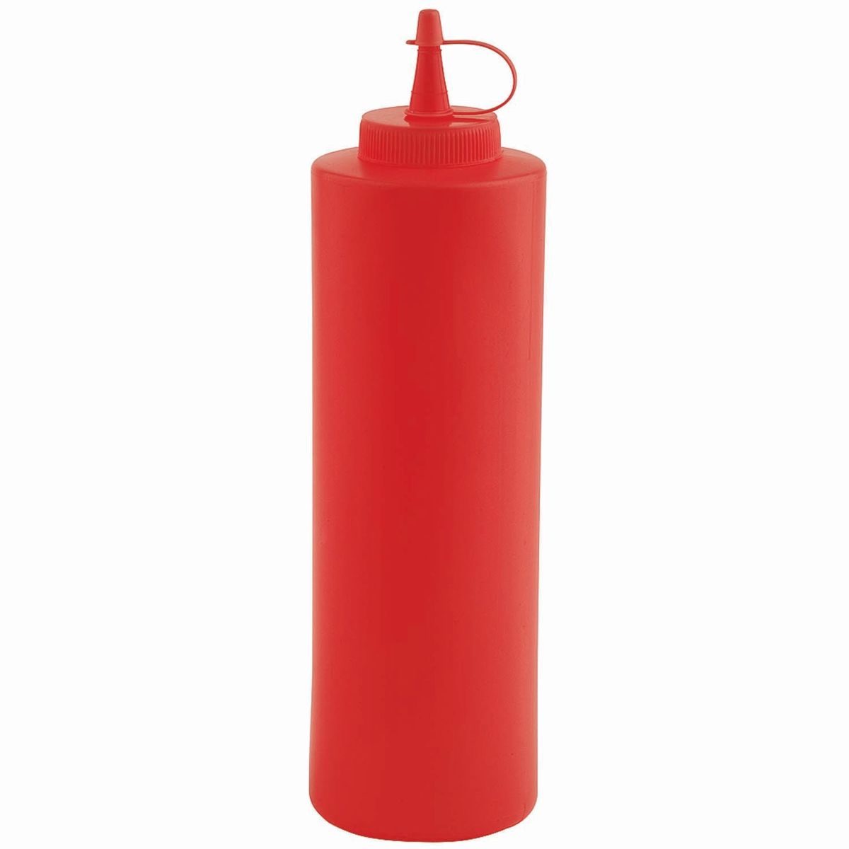 APS Quetschflasche, Polyethylen 0.65 l, 6.5x6.5x6.5x25 cm (LxBxØxH); rot