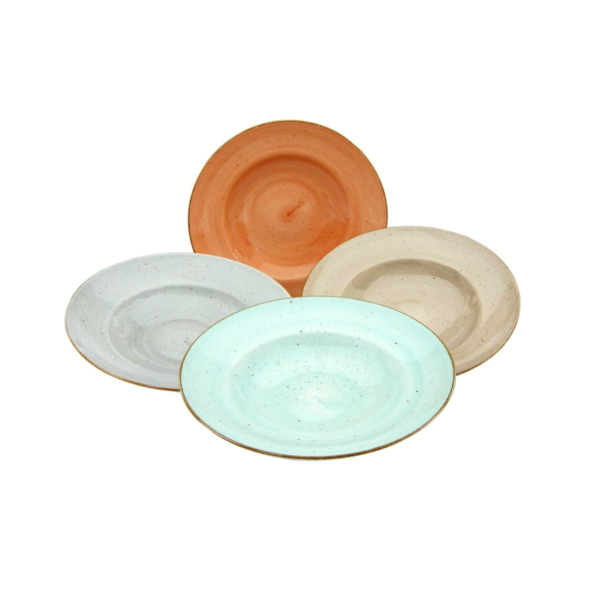 CreaTable Vintage Nature Bunt - Pastateller 4-tlg 400 ml, 27x5 cm (ØxH); mehrfarbig; rund; 4 Stück / Pack