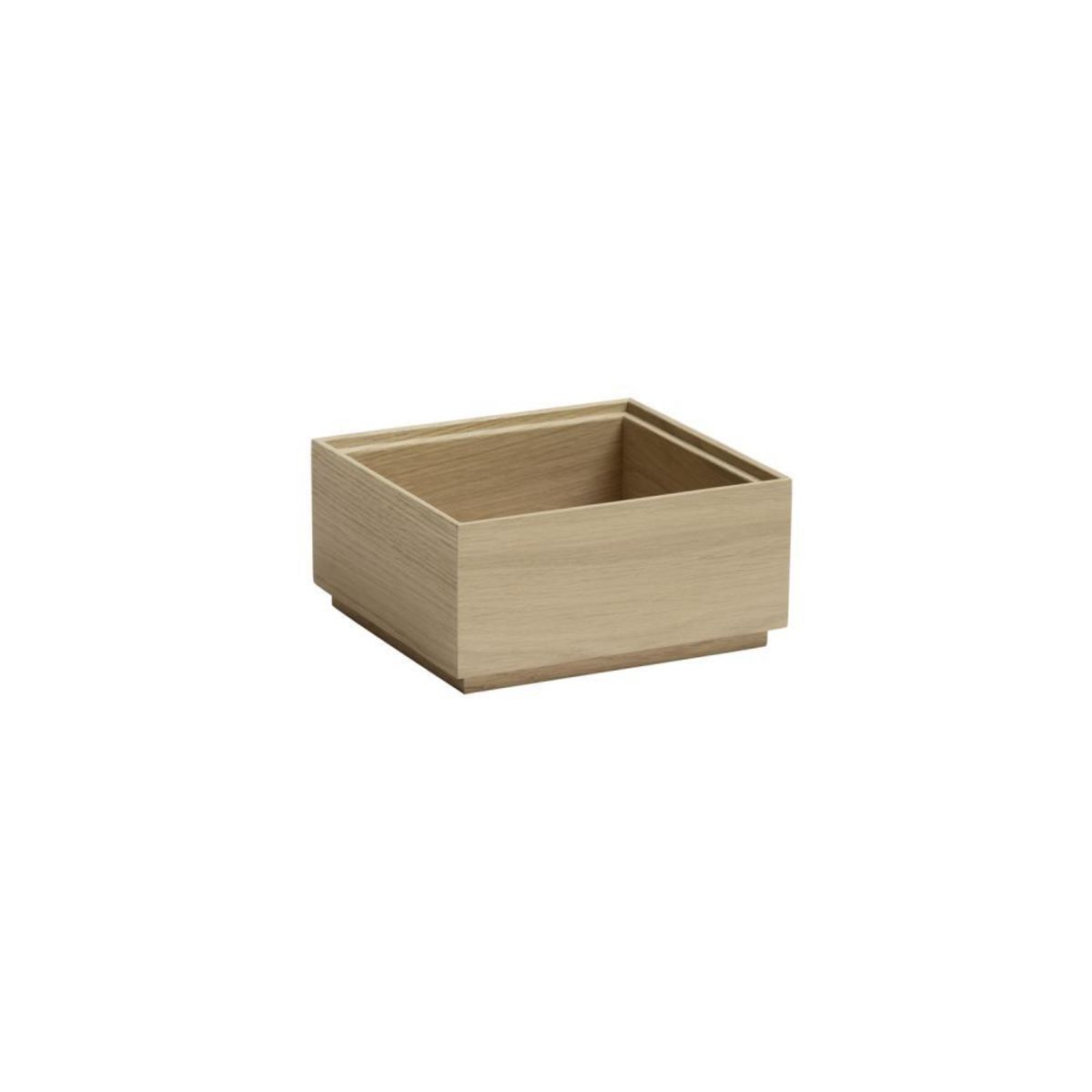 APS GN 1/6 Holzbox -VALO- 17,6 x 16,2 cm, H: 8,5 cm Eichenholz (geölt); GN 1/6, 17.6x16.2x8.5 cm (LxBxH); braun