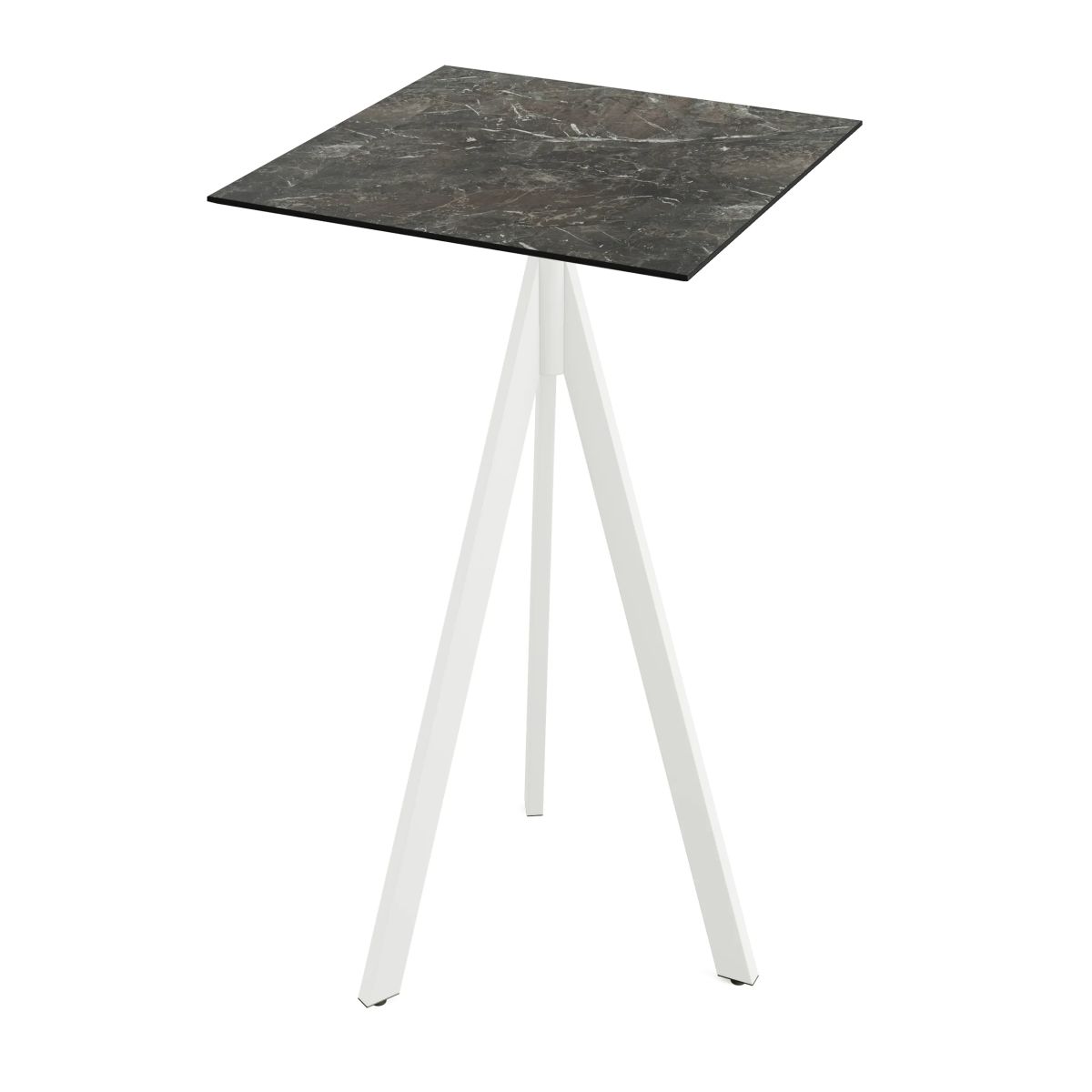 Feros Infinity Tripod Stehtisch frame + HPL 70x70 cm 70x70x110 cm (LxBxH); weiß/mehrfarbig; quadratisch