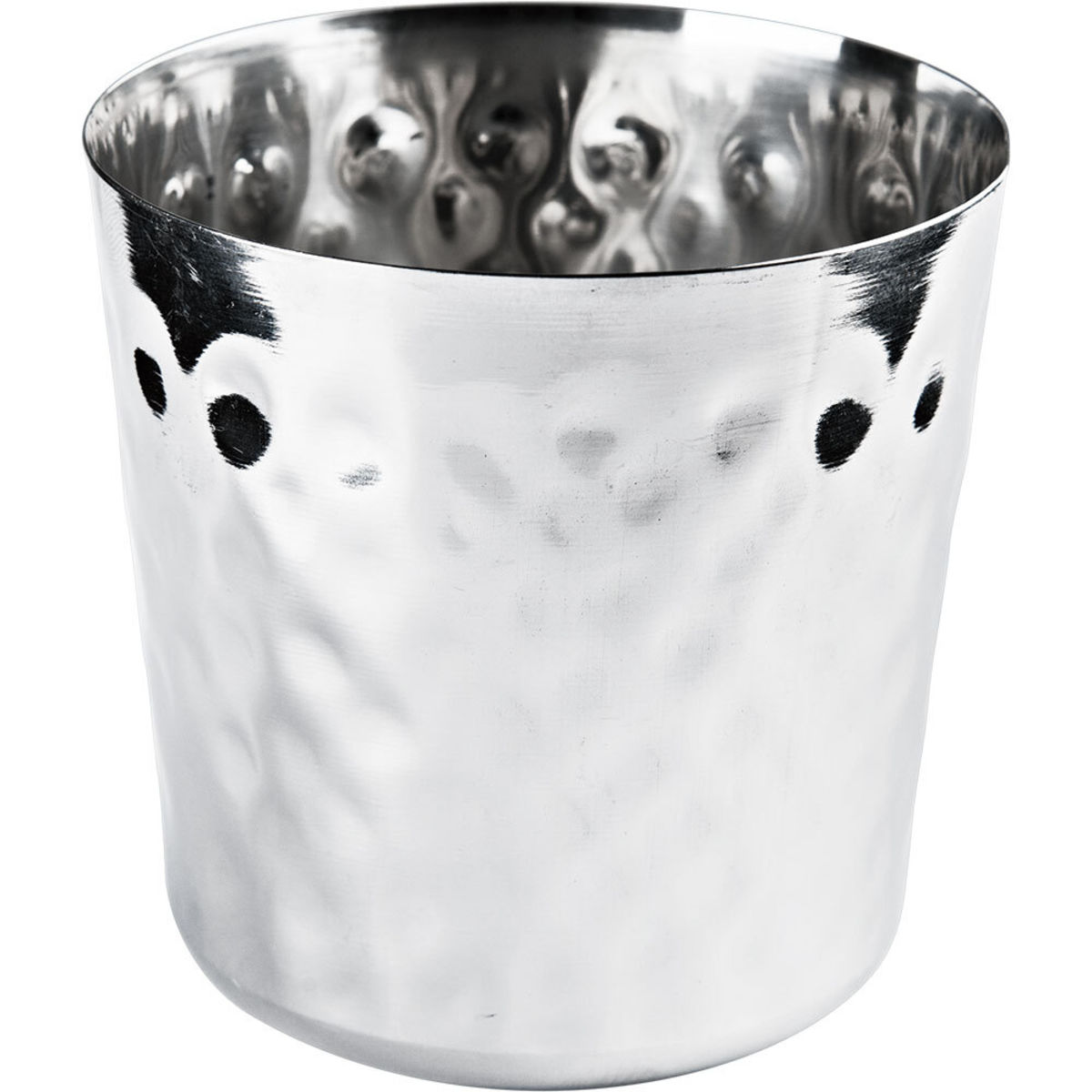 Stalgast Servier-Becher Edelstahl Ø 88 mm, Hammerschlag 410 ml, 8.8x8.5 cm (ØxH); silber