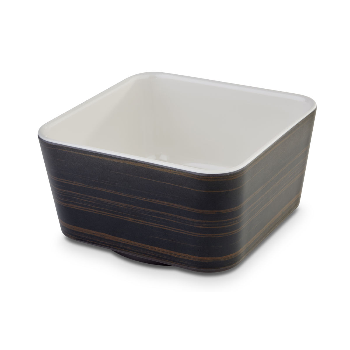 APS Schale APS PLUS, Melamin 700 ml, 13x13x7 cm (LxBxH); dunkelbraun/weiß; quadratisch