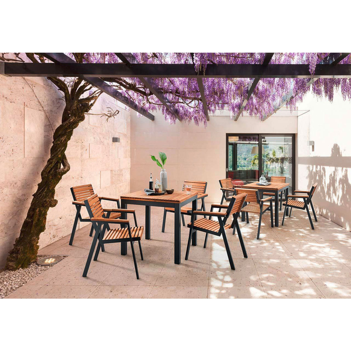 Rondo Gartentisch 'Berrissimo' 80x77 cm (BxH); natur/anthrazit