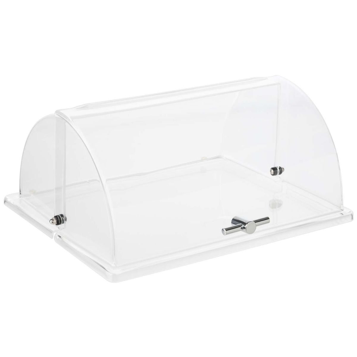 APS GN 1/2 Rolltophaube, Acryl GN 1/2, 32.5x26.5x15x26.5 cm (LxBxHxT); transparent; rechteckig