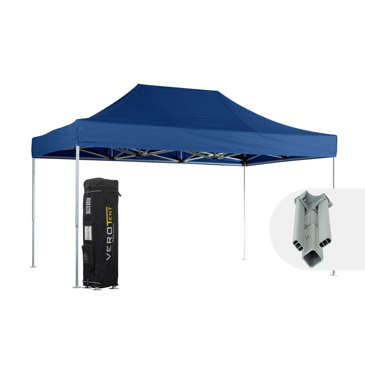 VeroTENT VeroTENT Faltpavillon 3x4,5m Classic mit Dach 300x450x330 cm (LxBxH); blau