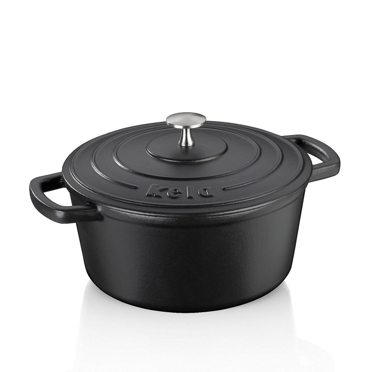 kela Bräter Calido Gusseisen Rund 3.8 l, 24x12 cm (ØxH); schwarz; rund