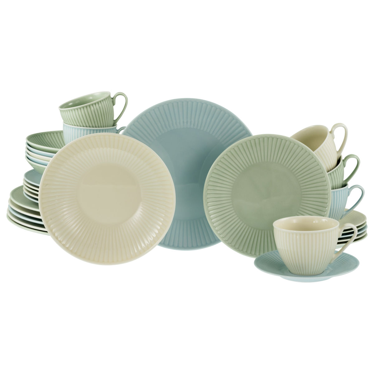 CreaTable Valencia pastell - Kombiservice 30-tlg mehrfarbig