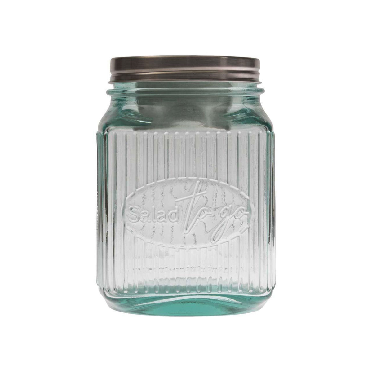 memo Recycling-Schraubglas 'Salad to go', 1,25 l; 1250 ml, 1x16x14 cm (LxHxØ); transparent