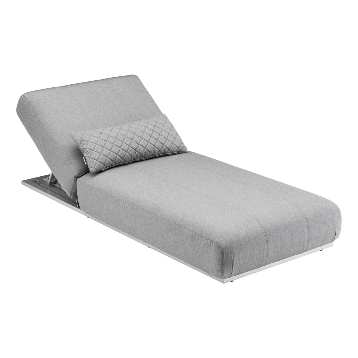KETTLER Sonnenliege EGO, gepolstert 213x90x33 cm (LxBxH); Sitz vintage grau, Gestell silber