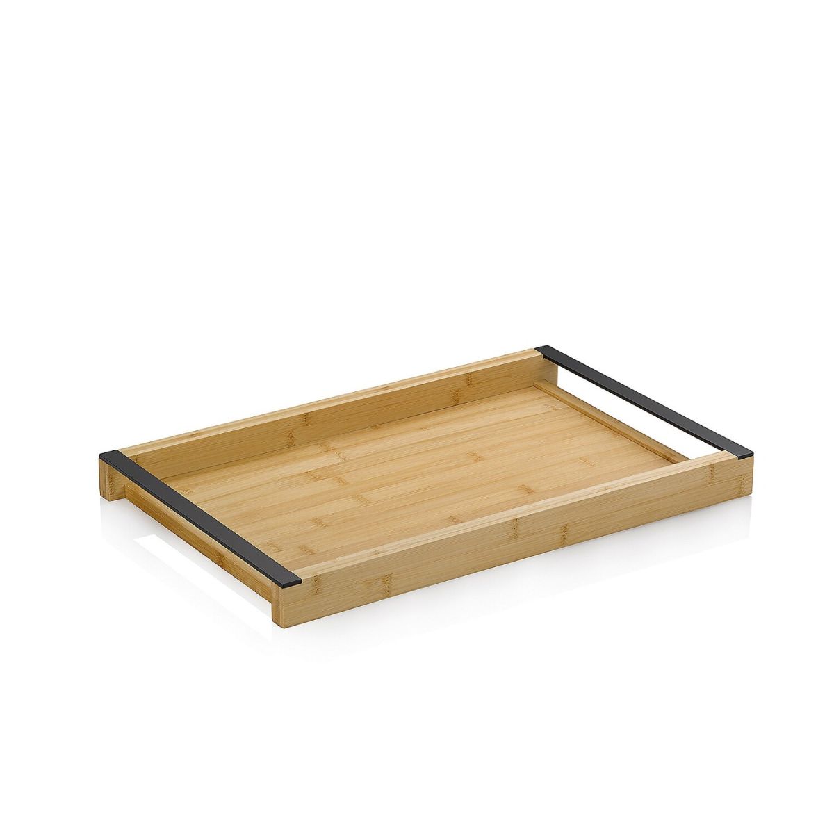 kela Serviertablett Kiril Bambus 43x27.5x4 cm (LxBxH); schwarz; rechteckig