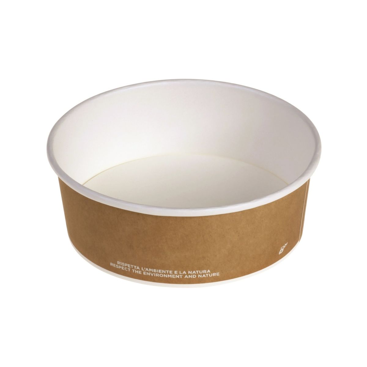 naturesse Schale Karton/PLA 1200 ml, 18.5x6.5 cm (ØxH); braun/weiß; 240 Stück / Pack