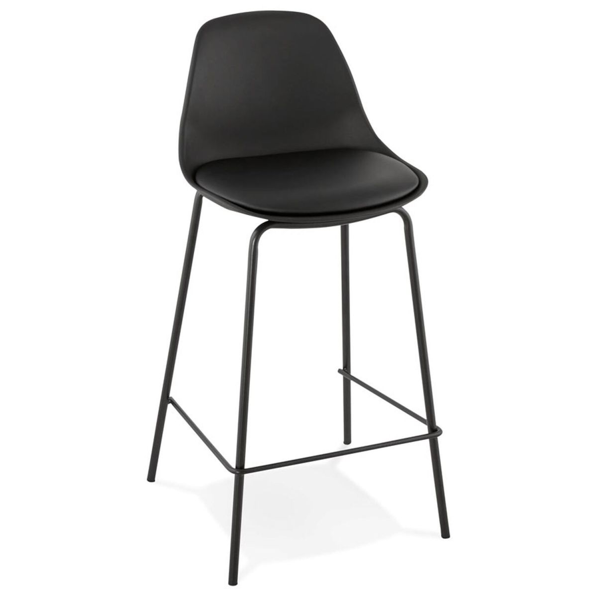 Ausstattung - Möbel | Sitzmöbel allgemein | Sofas Mittelhoher Snackhocker COOKIE MINI 41.5x42x86.5 cm (BxTxH); Sitz schwarz, Gestell schwarz; rechteckig