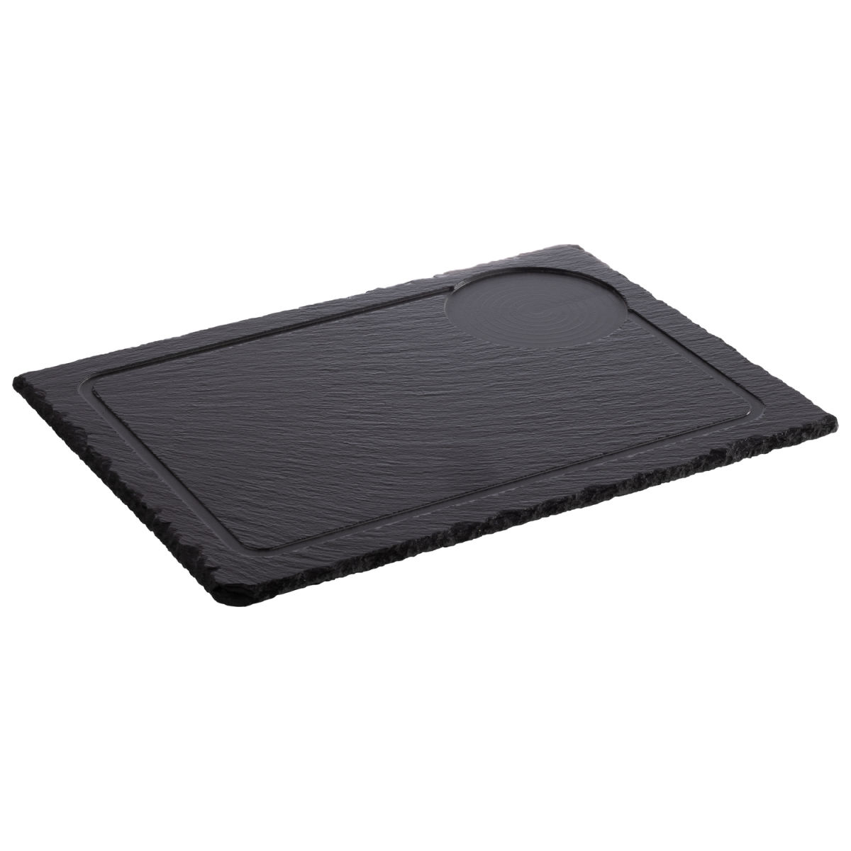 APS Naturschieferplatte MORRA, eckig 33x24x1 cm (LxBxH); schwarz; rechteckig