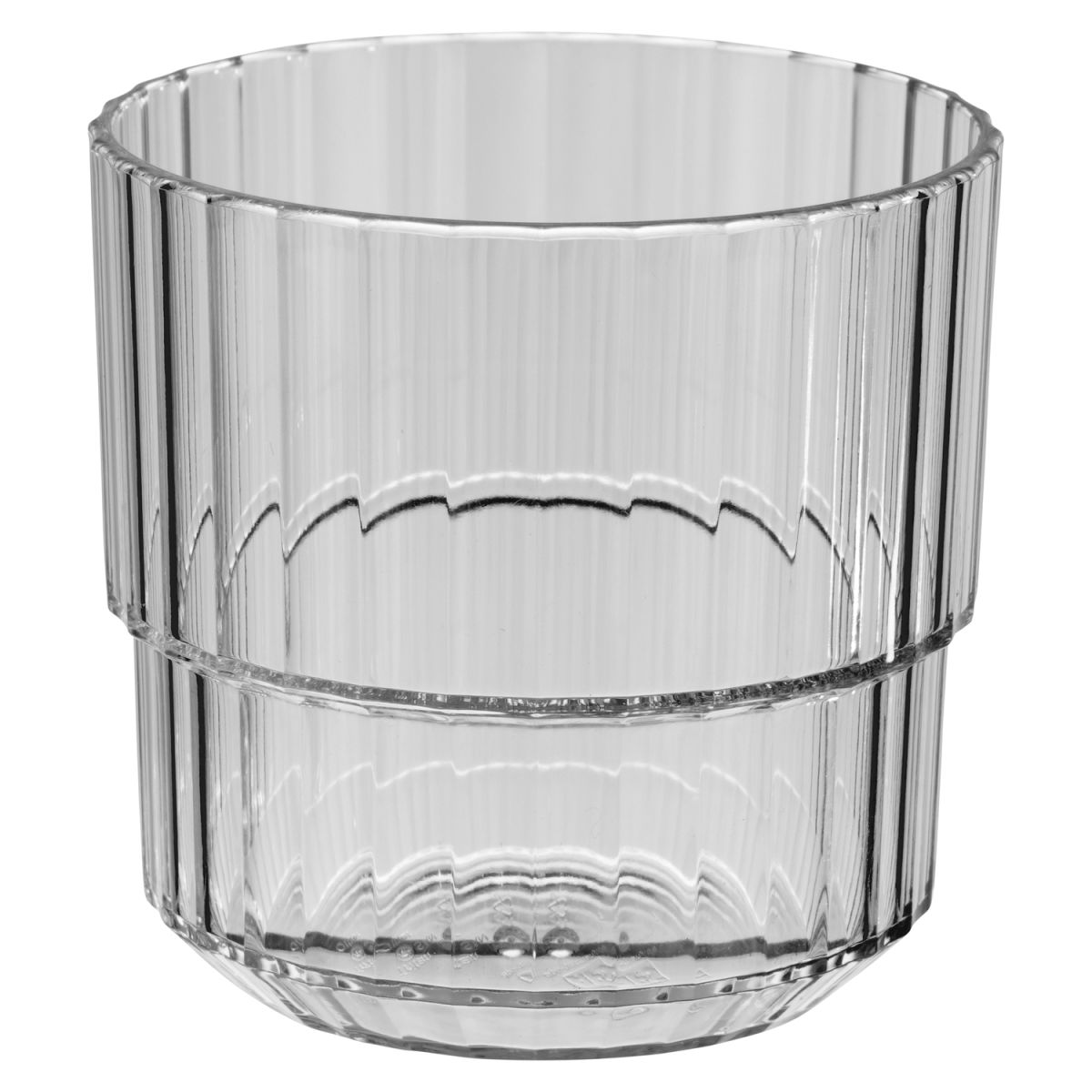 APS Trinkbecher LINEA, Tritan 220 ml, 8.5x8.5x8 cm (LxBxH); grau; 48 Stück / Pack
