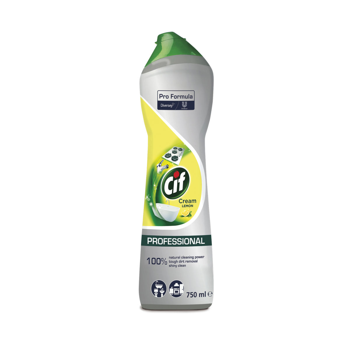 Diversey Cif Professional Scheuermilch Zitrus, Scheuermilch mit Zitrusduft 0.75 l; gelb; 8 Stück / Pack