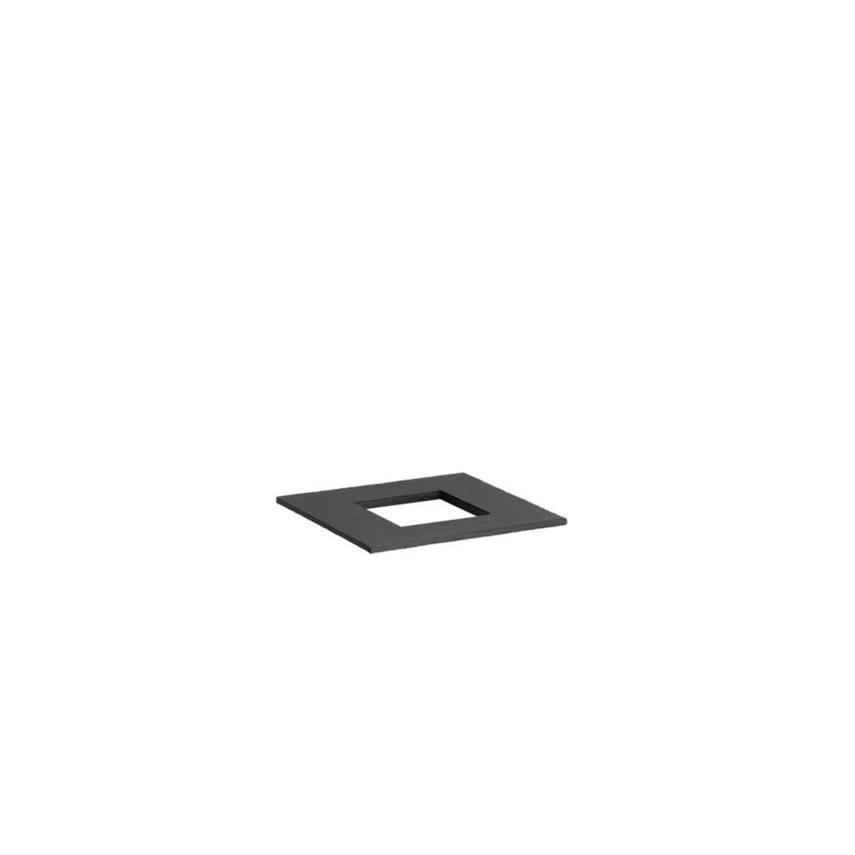 APS GN 1/6 Naturschieferplatte 17,6 x 16,2 cm Materialstärke 6-9 mm gerade Kanten mit Ausschnitt: Ø 10,5 cm -VALO-; GN 1/6, 17.6x16.2x1 cm (LxBxH); schwarz