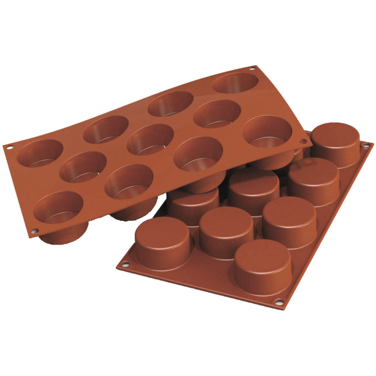 Schneider Silikonbackform Zylinder Mini 55 ml, 30x17.5x5x2.7 cm (LxBxØxH); rot