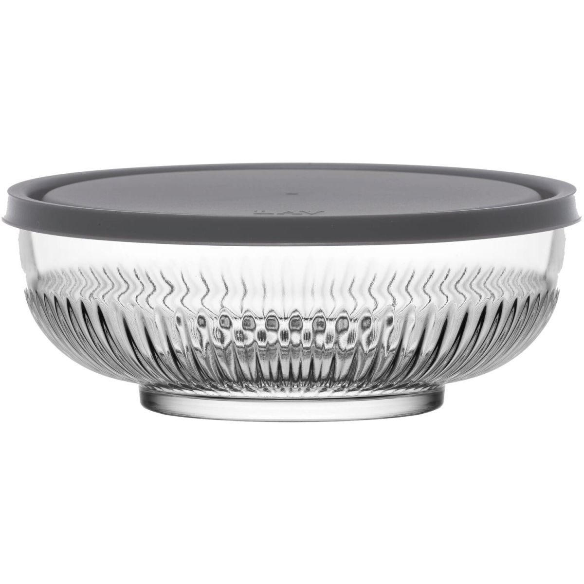 van Well Schale Tokyo mit Deckel 23 cm 1500 ml, 20x20x20x7.5 cm (LxBxØxH); transparent; rund; 6 Stück / Pack