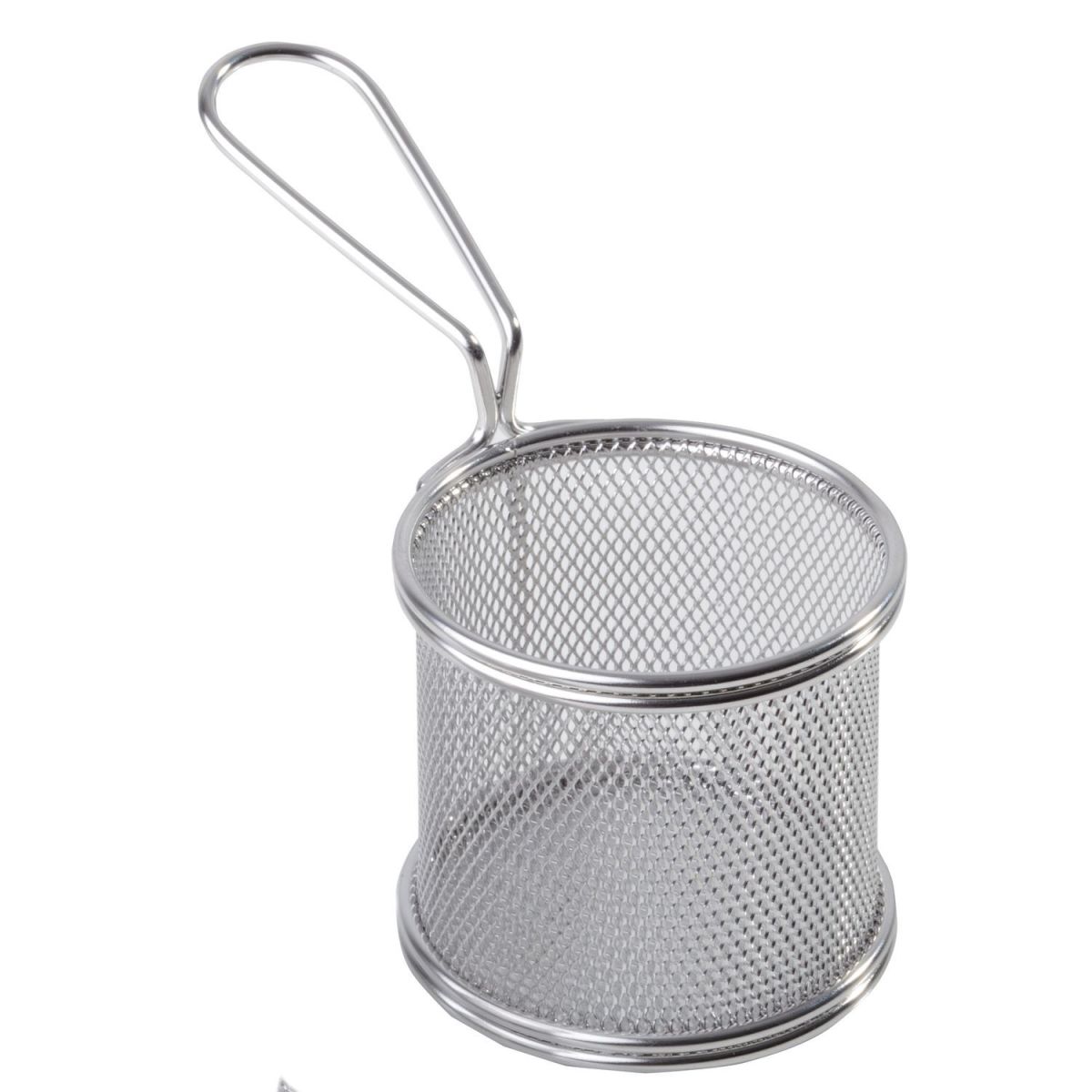 APS Servier-Frittierkorb SNACKHOLDER, Edelstahl, rund 9x13 cm (ØxH); silber; rund