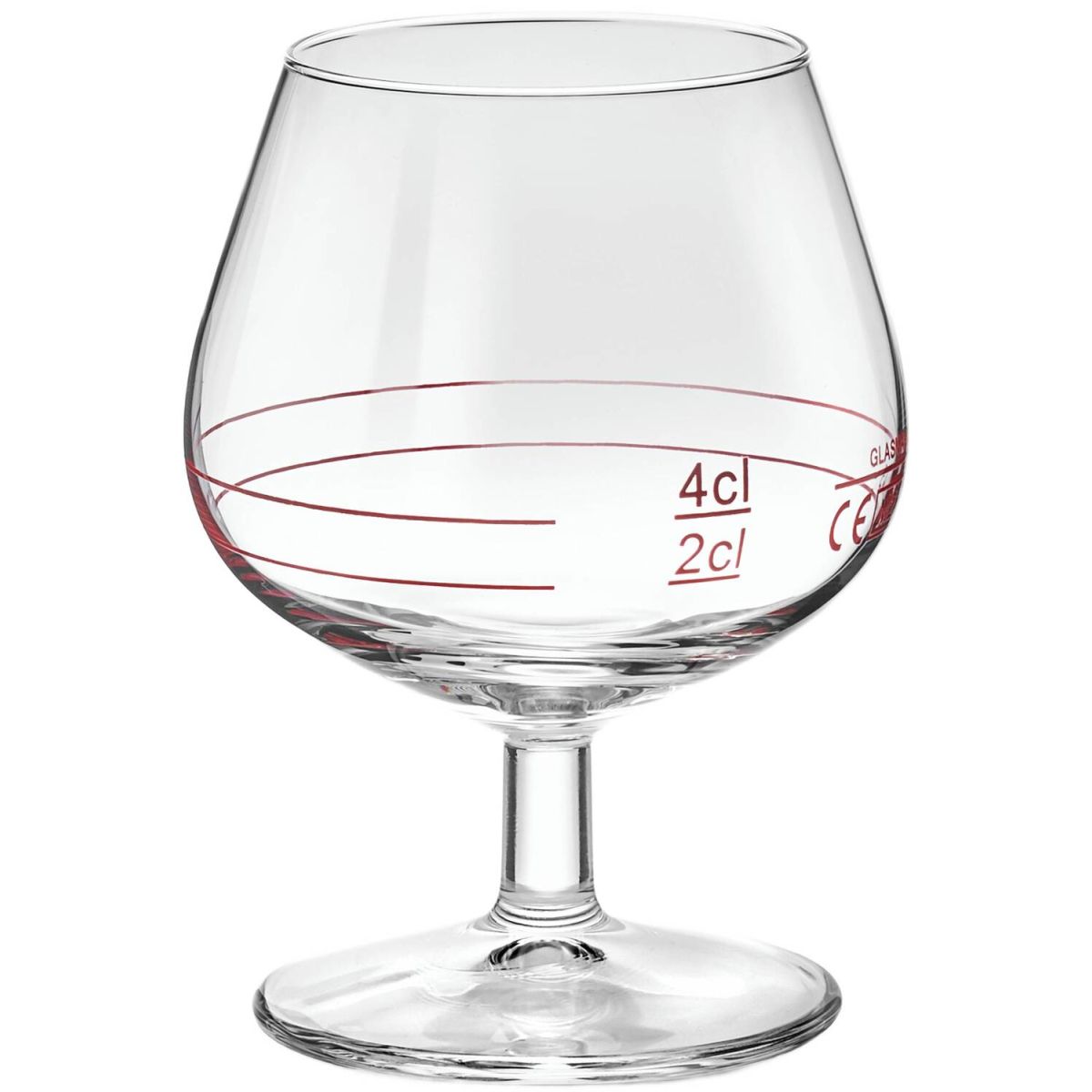 van Well Cognacschwenker Rotring 2+4 cl, geeicht, van Well 40 ml, 9.3 cm (H); transparent; rund; 2 cl & 4 cl Eichstrich, 12 Stück / Pack