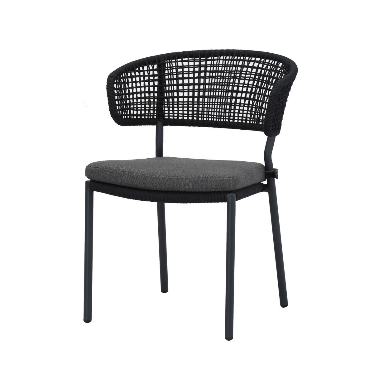 Barths Stuhl Spitz ohne Armlehne 59x66x82 cm (BxTxH); anthrazit; 2 Stück / Pack