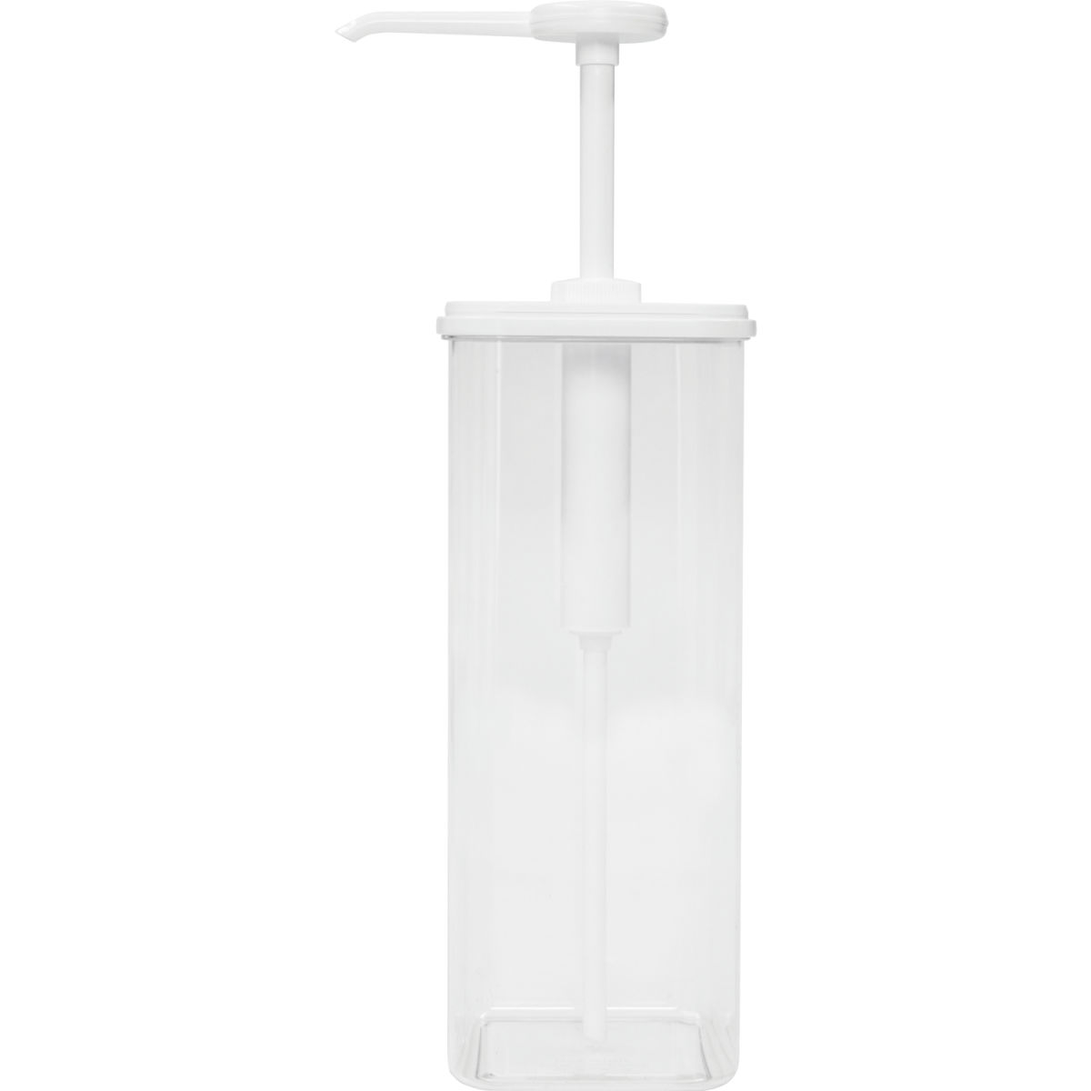 Schneider Dosierspender eckig 2.2 l, 11x11x26.5 cm (LxBxH); weiß/transparent
