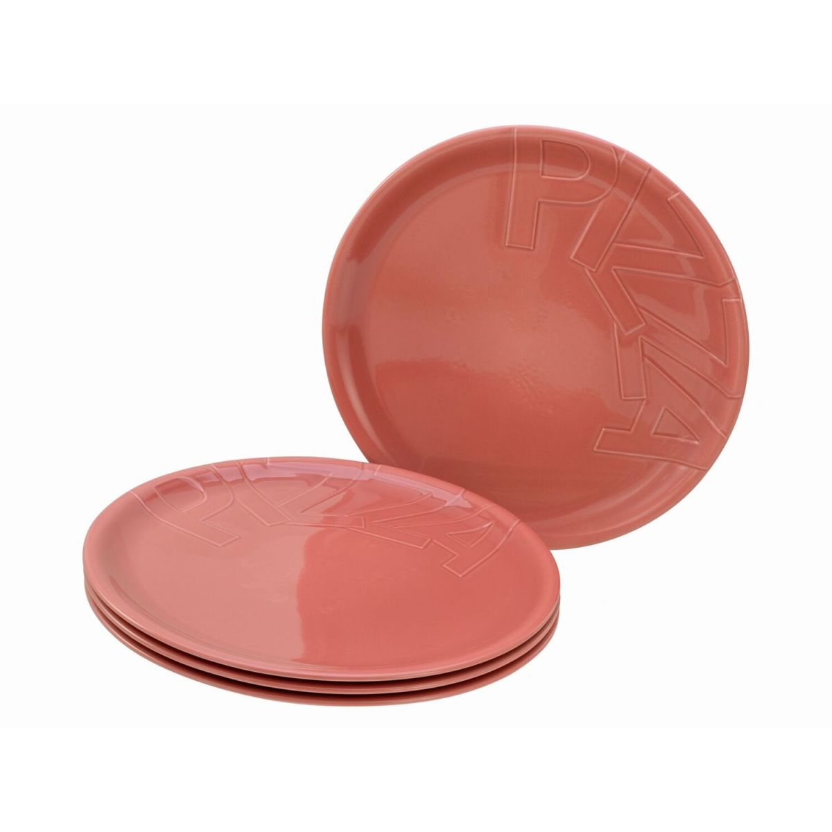 CreaTable Gourmet - Pizzateller 4-tlg 32x2.5 cm (ØxH); rot; rund; 4 Stück / Pack