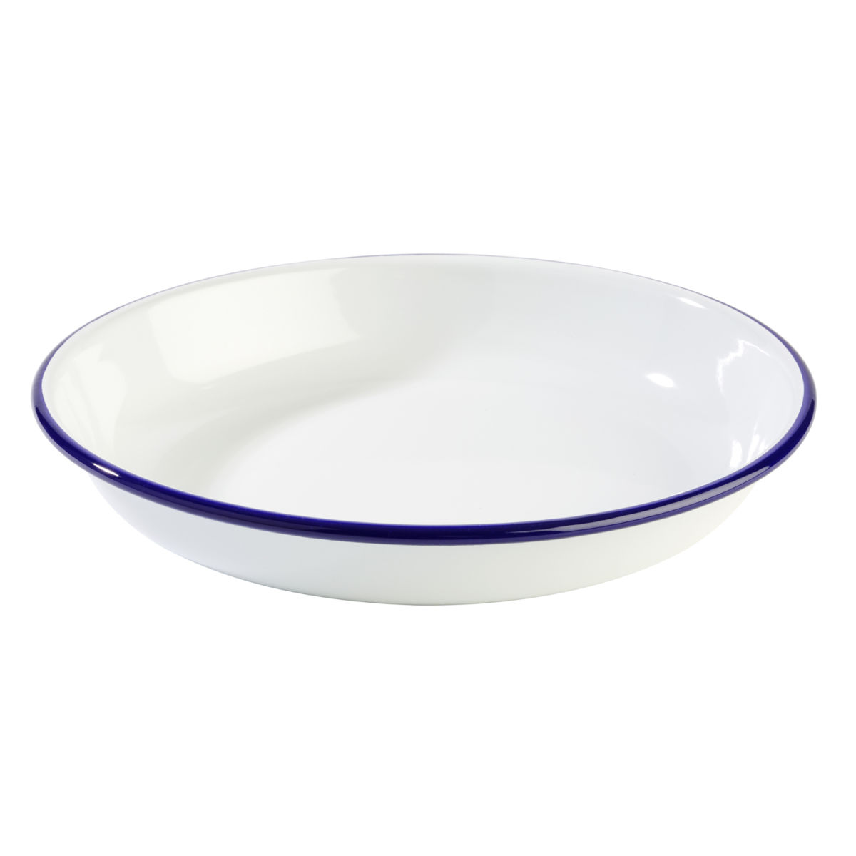 APS Teller tief ENAMELWARE, emailliertes Stahlblech 350 ml, 24x24x24x3.5 cm (LxBxØxH); weiß; rund